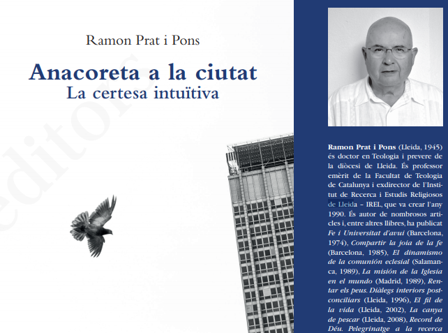 Ramon Prat presenta su nuevo libro &#39;Anacoreta en la ciudad&#39; | Diócesis de  Lleida